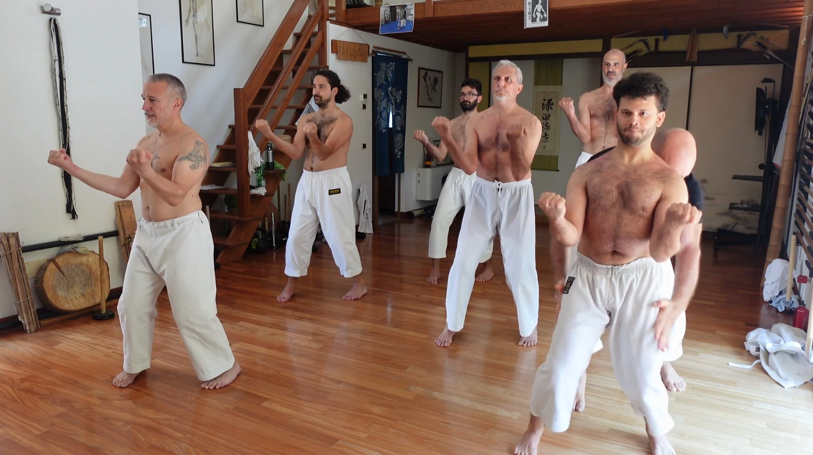 Studio delle tecniche tradizionali e applicazione Bunkai nel Dojo